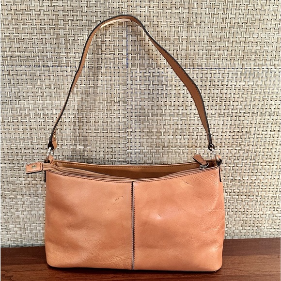 VTG 2000 Etienne Aigner Velden Core  Cognac Leather Compartment Shoulder Bag - Picture 12 of 15